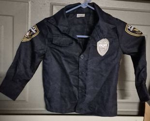 Boy's Police 🚔 long-sleeve button up Halloween costume