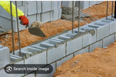 Cinder block wall