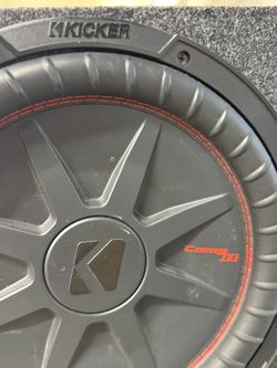 PAIR OF KICKER COMPRT 12-INCH SUBWOOFERS USED WITH ENCLOSURES