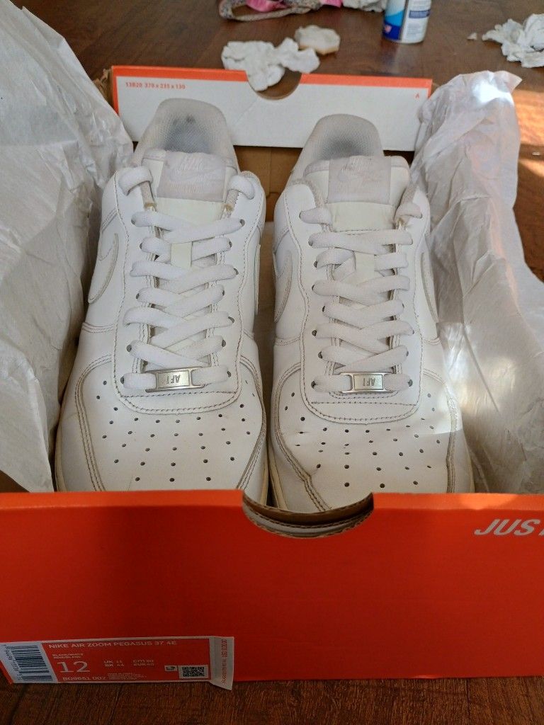 White Nike Airforce 1s. Size 12 In Men's. 60$ Or Best Offer.