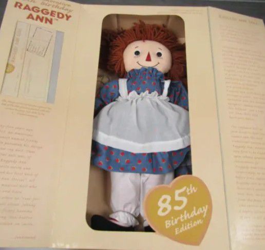 Raggedy Ann Doll 85th Birthday Edition $30