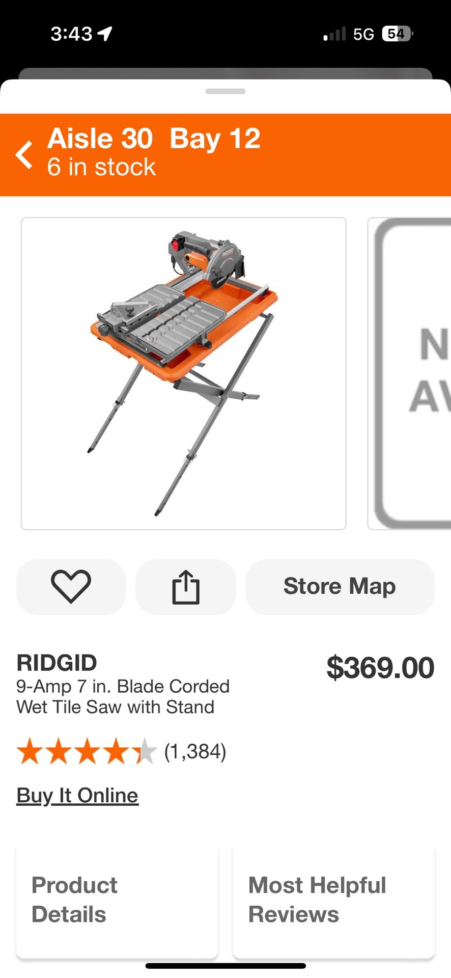 Ridgid Tile Saw