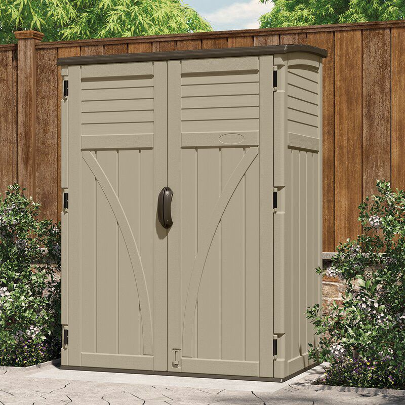 Suncast 4 ft. 5 in. W x 2 ft. 8 in. D Resin Vertical Tool Shed 