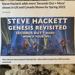Steve Hackett Tickets Genesis Guitarist 