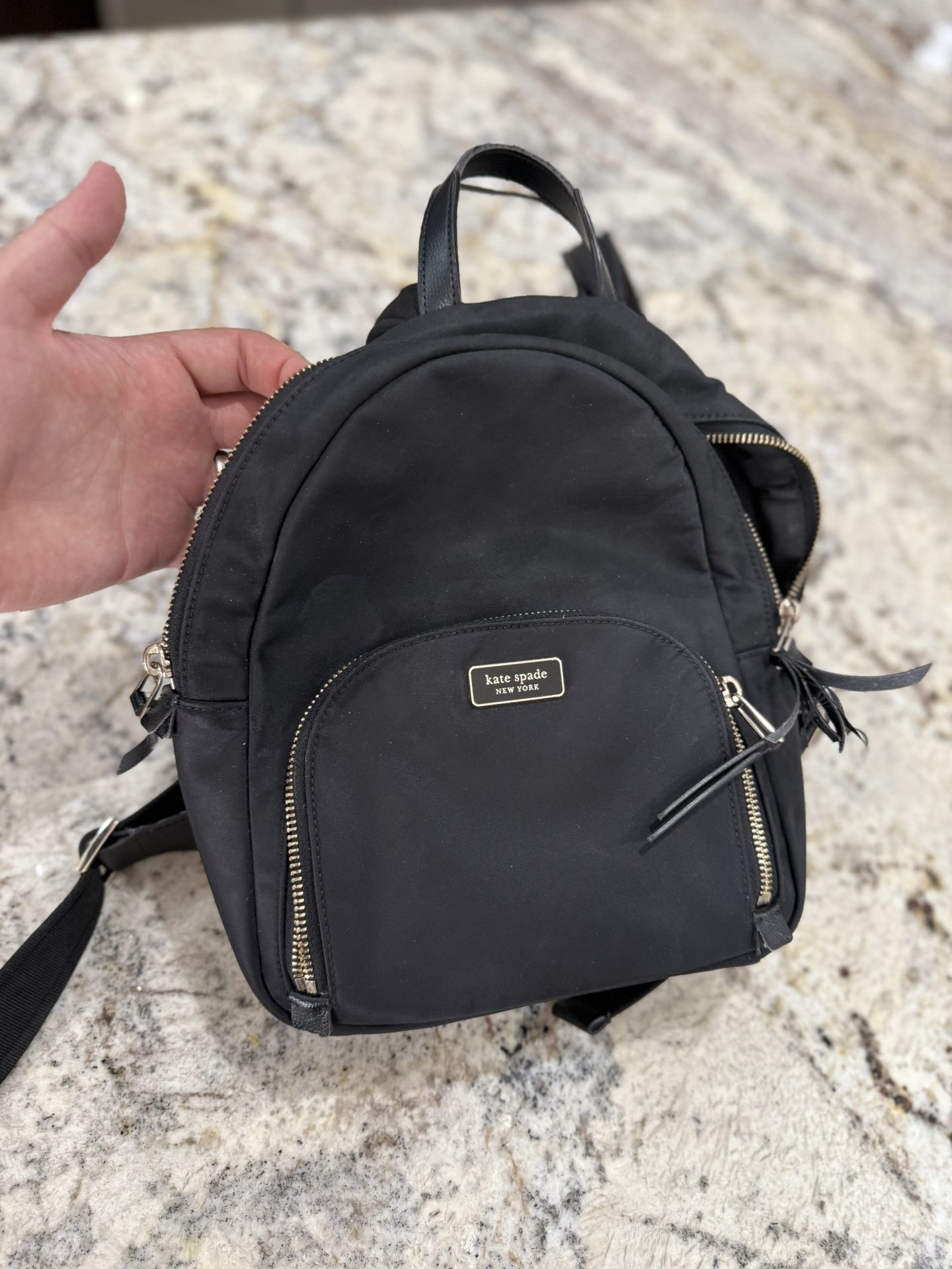 Kate Spade New York Black Backpack Purse Adjustable