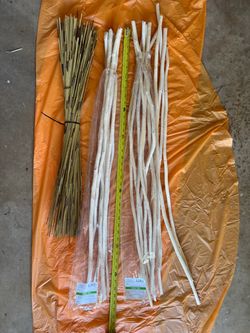 Natural & White Kamboi, bamboo Decorative Sticks, Ramas Decorativas Naturales y Blancas Craft, DIY