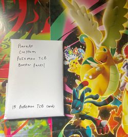 Custom Pokemon TCG Mystery Booster Pack (Guaranteed 1 EX,Full Art,IR, Or Better)