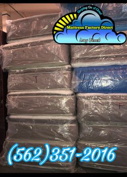 Twin sweet dreams blue gel mattress and Boxspring bed set Colchon y tambor