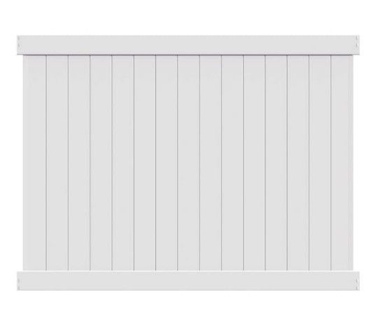 Freedom Bolton 6 ft H x 8 ft W White Vinyl Standard Fence Panel