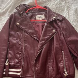 Burgundy Leather Jacket 