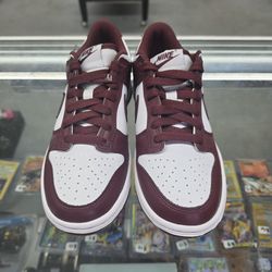 Nike Dunk Low GS White Redwood-Gym Red FB9109-115 Size 3.5y