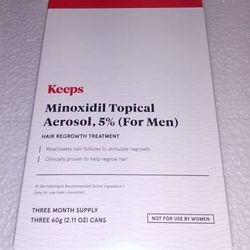 Keeps Minoxidil Men's Aerosol Foam 5% (Box of 3) 