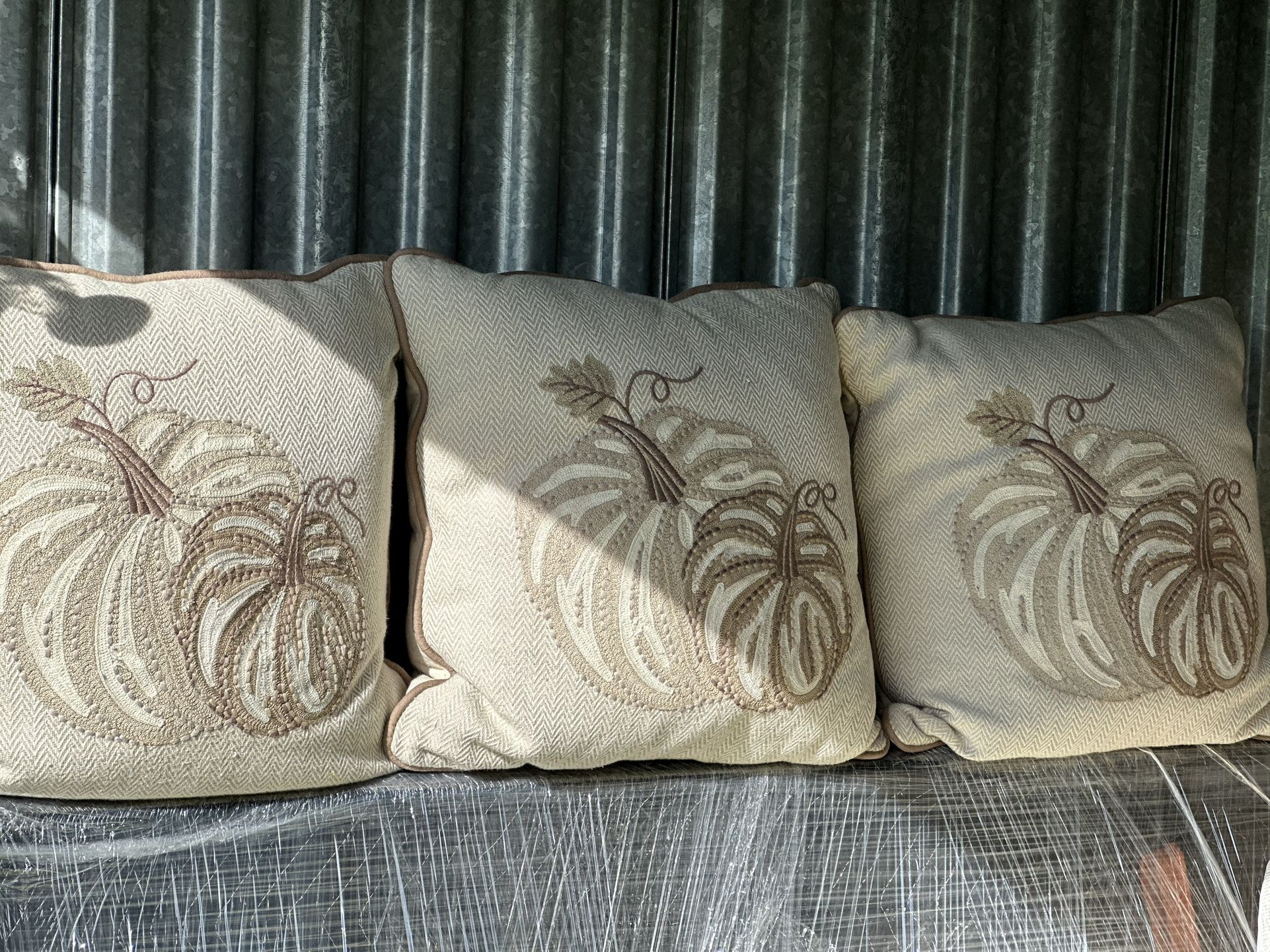 Set Of Six Thanksgiving Throw Pillows Could Be Used Indoor Or Outdoor