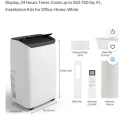 14,000 BTU Portable AC & dehumidifier 