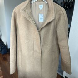 J Crew City Coat Wool Blend Women’s Size 6 New