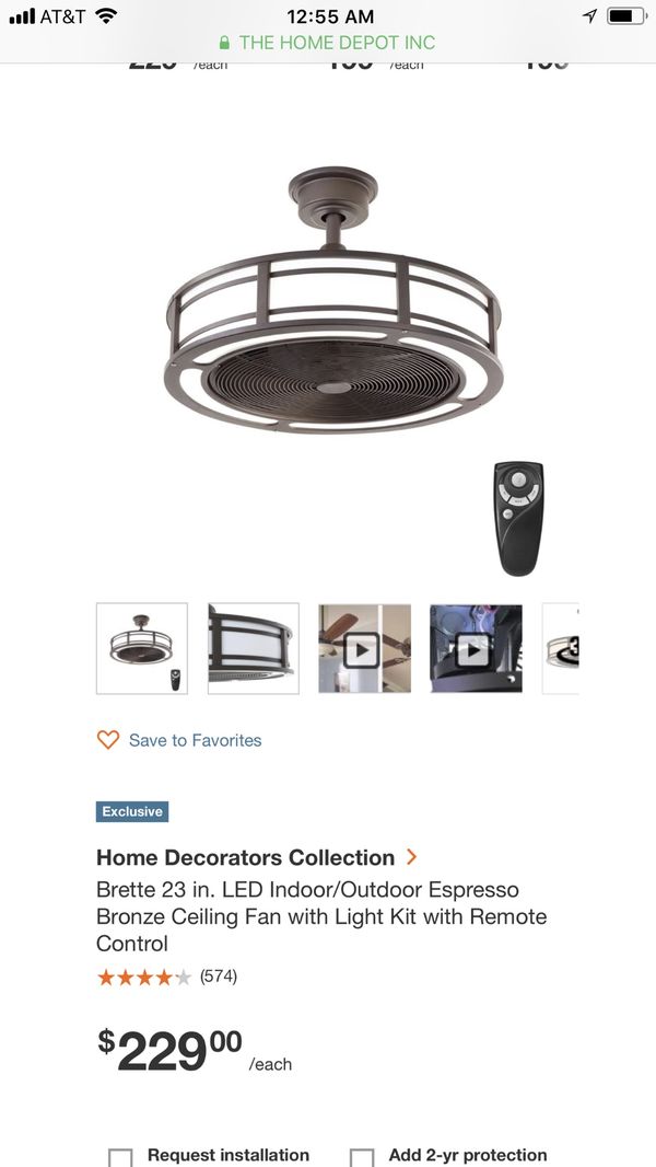Hdc Brette 23 In Led Indoor Outdoor Espresso Bronze Ceiling Fan With Hdc Brette 23 In Led Indoor Outdoor Espresso Bronze Ceiling Fan With Light Kit Remote New For Dallas Tx Offerup