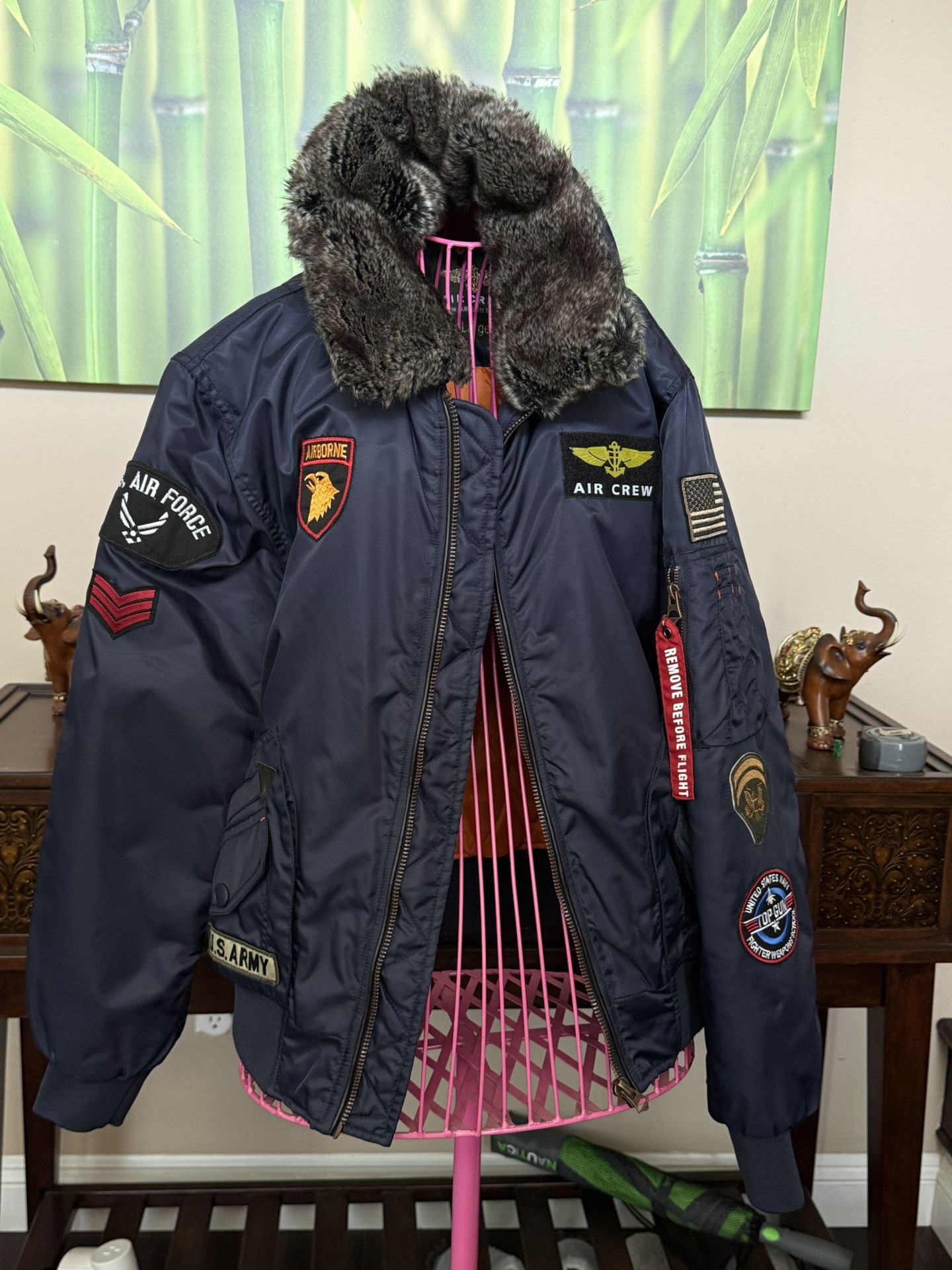 Air Crew Pilot Bomber Jacket - Size L - $100