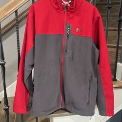Under Armour Men’s XL Red Gray Zip-Up Jacket