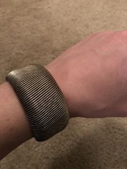Silver metal cuff bracelet