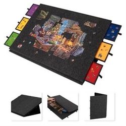 Lavievert 2000 Piece Tilting & Foldable Puzzle Table with 2-in-1 Designed Stand & Cover, Lightweight Felt Puzzle Plateau with 6 Colored Drawers, Porta