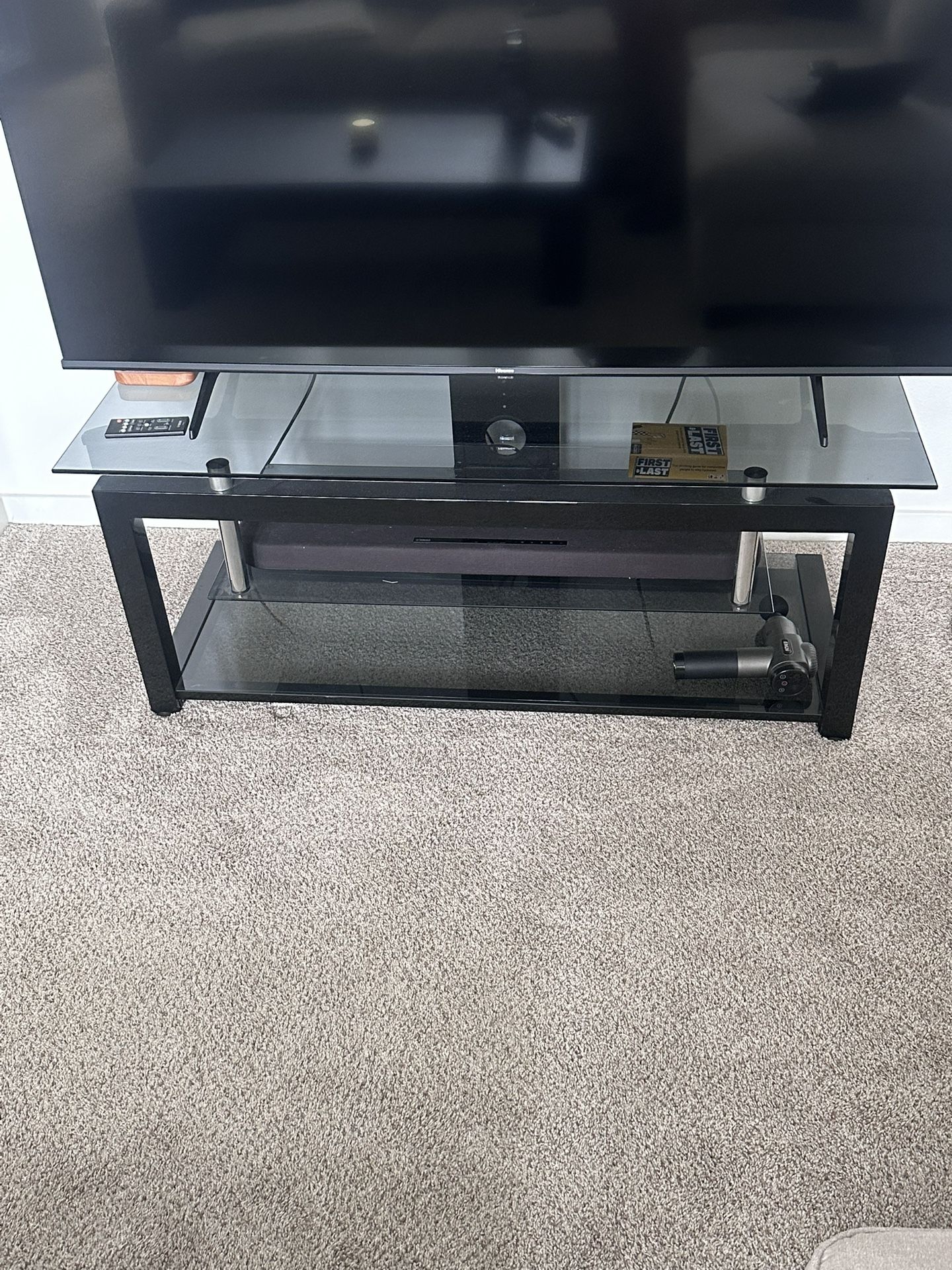 Plexiglass TV stand