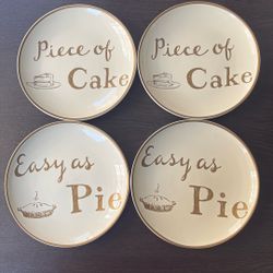 Threshold 7" Stoneware Appetizer Plate Set (4pk)