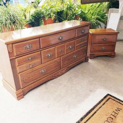 Vintage Dresser And Nightstand