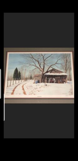 Dympsey Essick framed "Spring Thaw" signed print