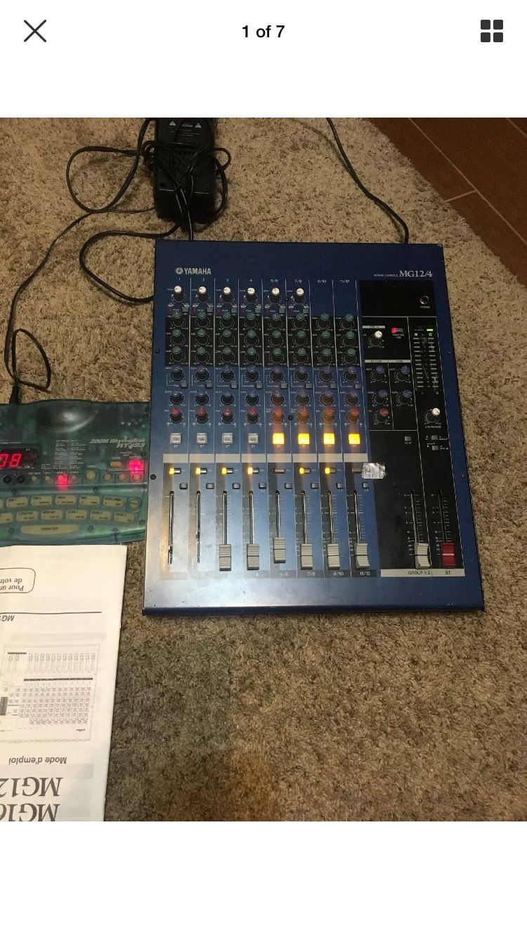 yamaha MG12/4 Zoom Rhythm trak RT-123.