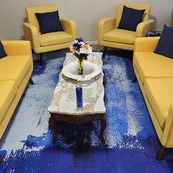 Yellow Love Seats And Arm Chairs - Negotiable 