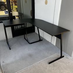 New In Box 58x44x29 Inches Tall Corner L Shape Black Office Computer Desk Table 