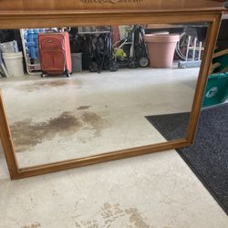 Wall Mirror With Wood Frame 30”