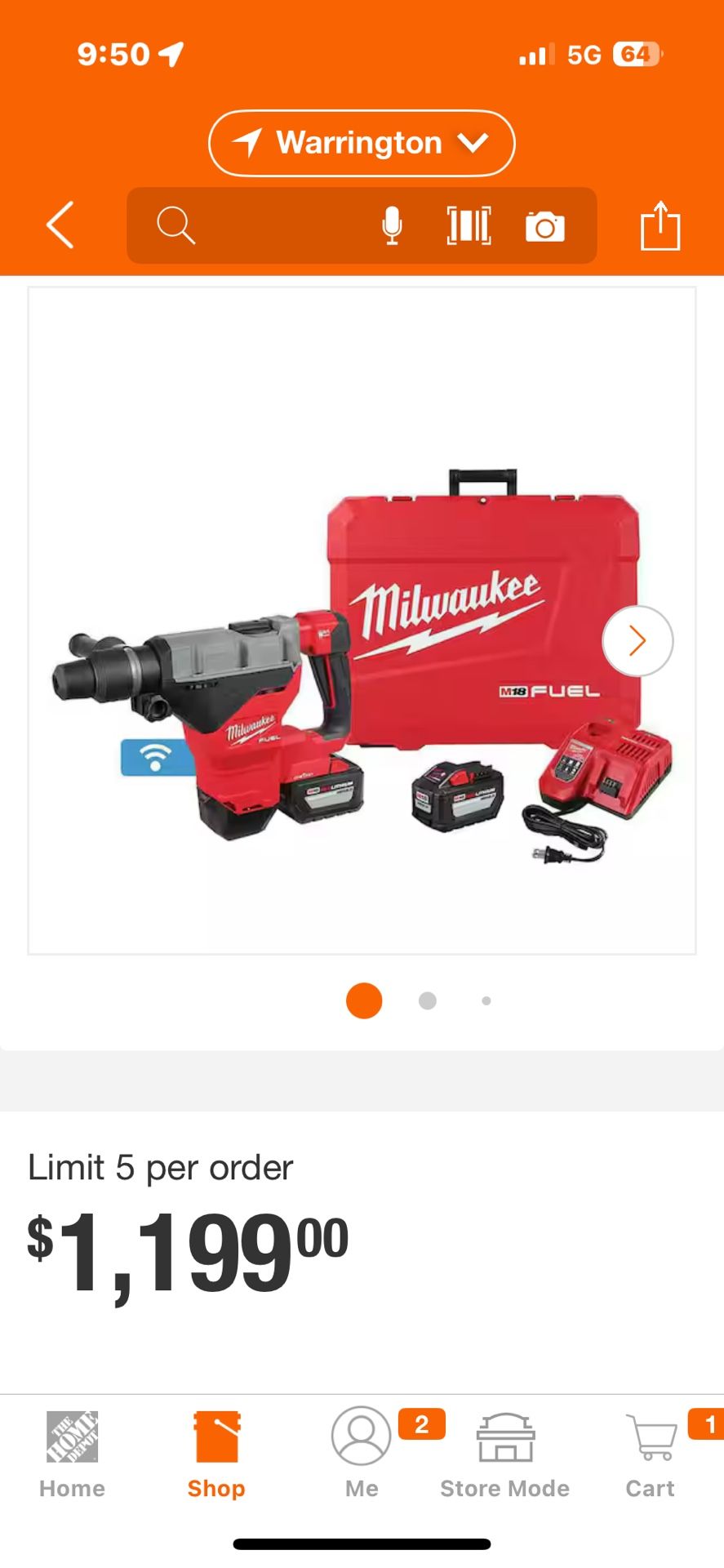 Milwaukee M18 Fuel Sds Max Kit