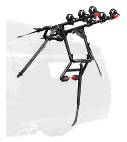 3 Bike Trunk Mount Bicycle Rack Folding Portable Adjustable for Cars, SUVs, and Hatchbacks New, Open Box, Missing Instructions