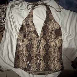 Snakeskin top