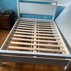 Full  Size Bed Frame Brand New Wood With New Mattress 