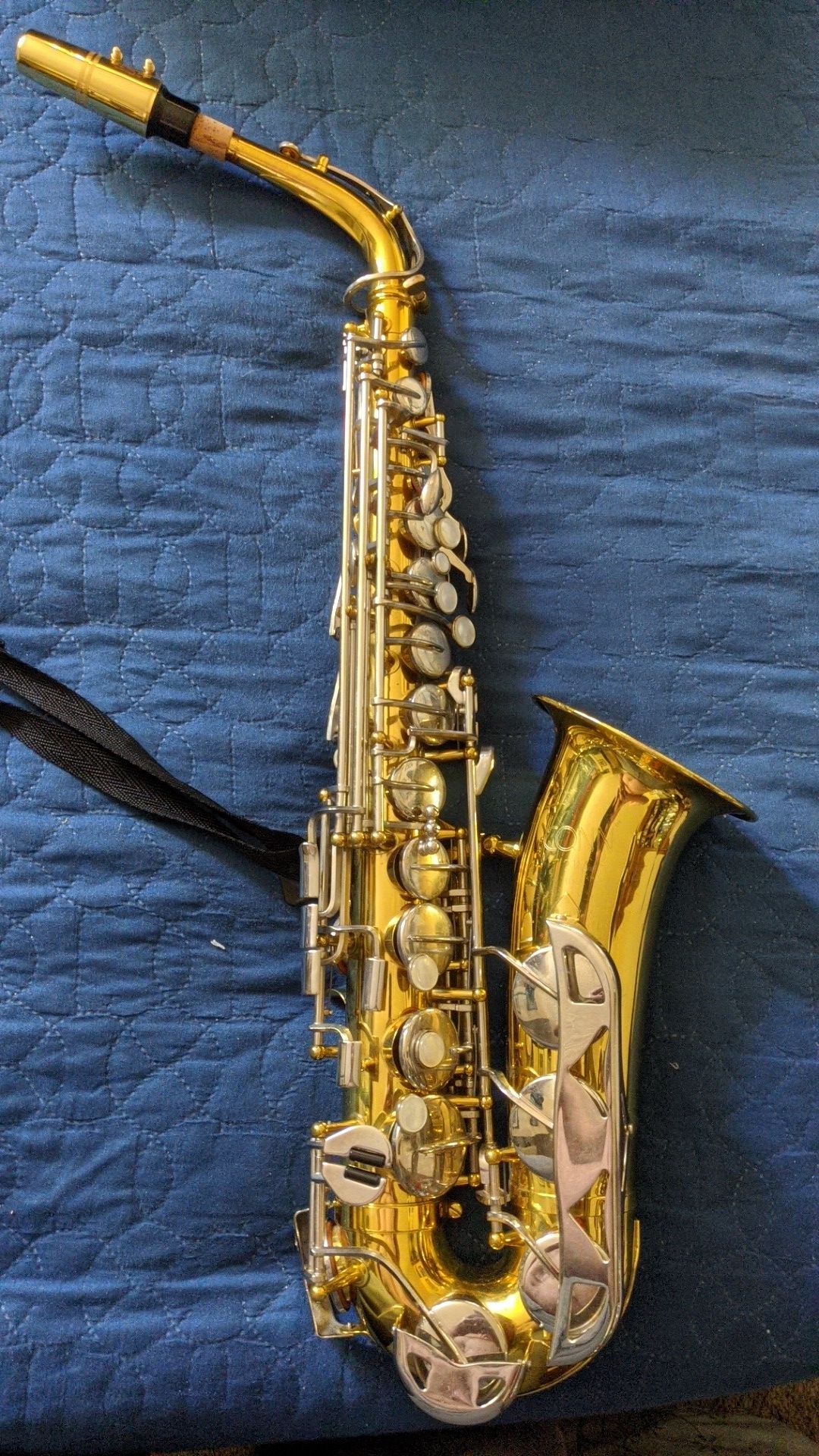 Saxophone with case