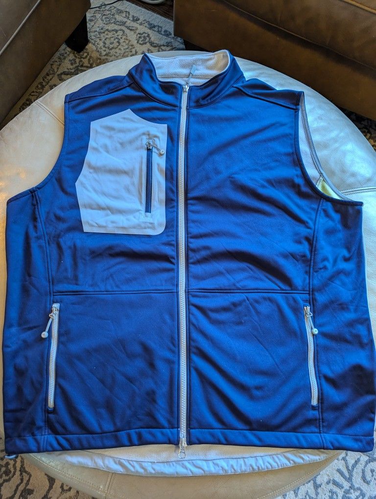 Peter Millar Gale Force Stretch Softshell Full Zip Vest - Extra Large