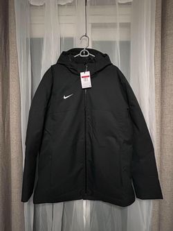 Nike 550 Duck Down Parka Football Full Zip Jacket Black DJ6526-010 Mens Size Large