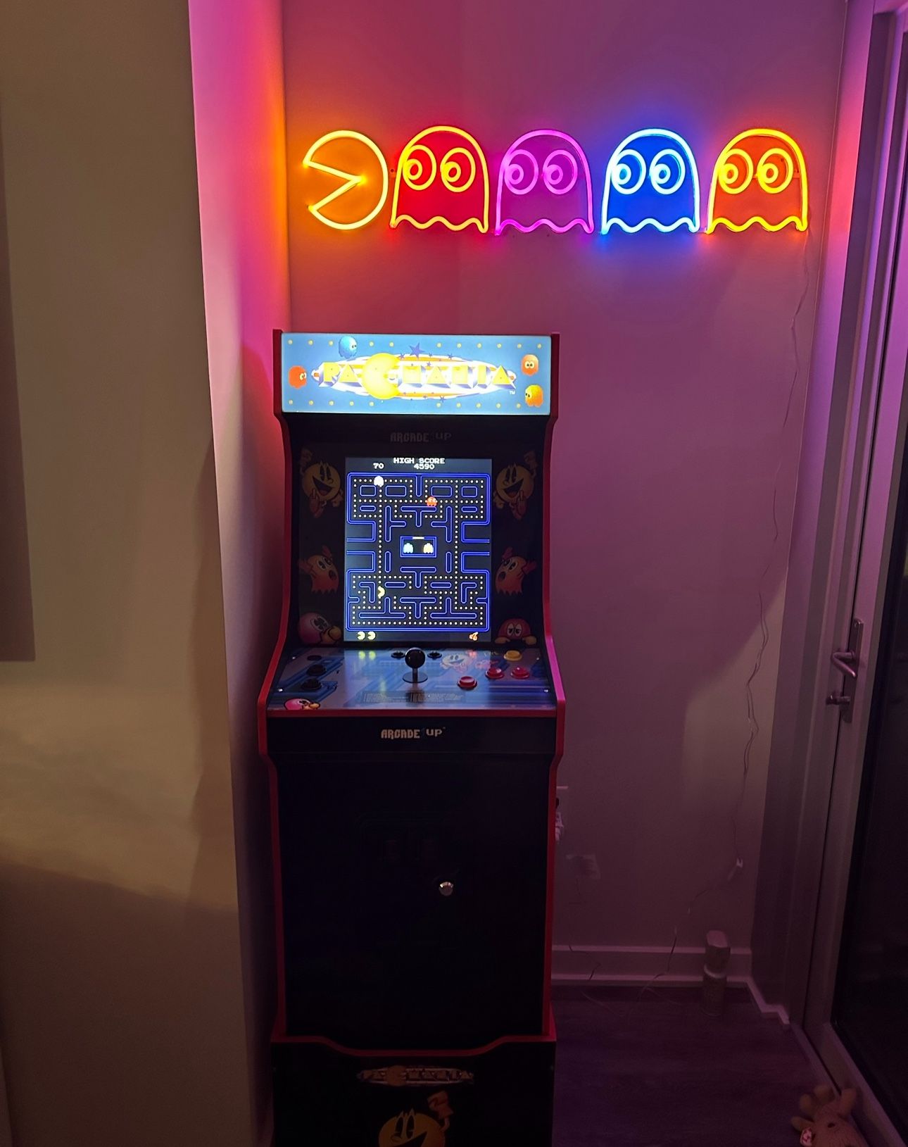 EXCLUSIVE RETIRED Arcade1Up - Bandai Namco Pac-Mania Legacy Edition Arcade with Riser & Lit Marquee - Multi