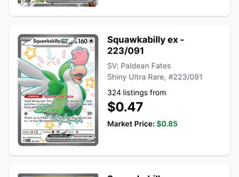 Shiny Squawkabilly ex - 223/091 SV: Paldean Fates Pokmon TCG for Sale in  San Diego, CA - OfferUp