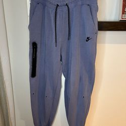 Nike Sportswear Tech Fleece Joggers Washed Blue Sweats Men’s Size M