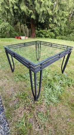 Square Tempered Glass Top Table 42” x 42” x 30” H 