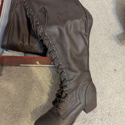 Breckelle's brown knee-high boots