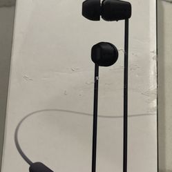 Sony WI-C100 Wireless In-ear Bluetooth Headphones With Built In Microphone, Color Black
