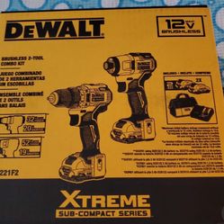Dewalt New Kit Drill And Impact 12v XTREME Brushless