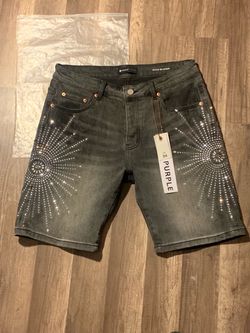 purple brand jorts with gemz