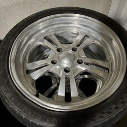 18 Billet Wheels Rims Staggered 5x5 Bolt Pattern Old school Boyds 2 Piece Welded Step Lip