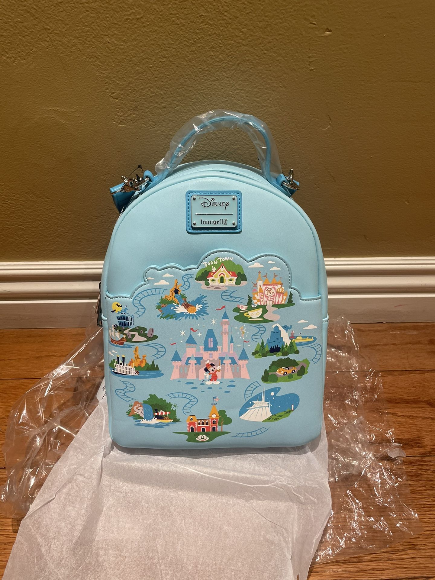 Loungefly Disneyland 65th Anniversary Mini Back Pack Or Crossbody Bag 2 In 1 New with Tags for Sale in Buena Park CA OfferUp