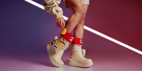 Crocs x Pringles Classic Crush Boot Clog Collaboration rare